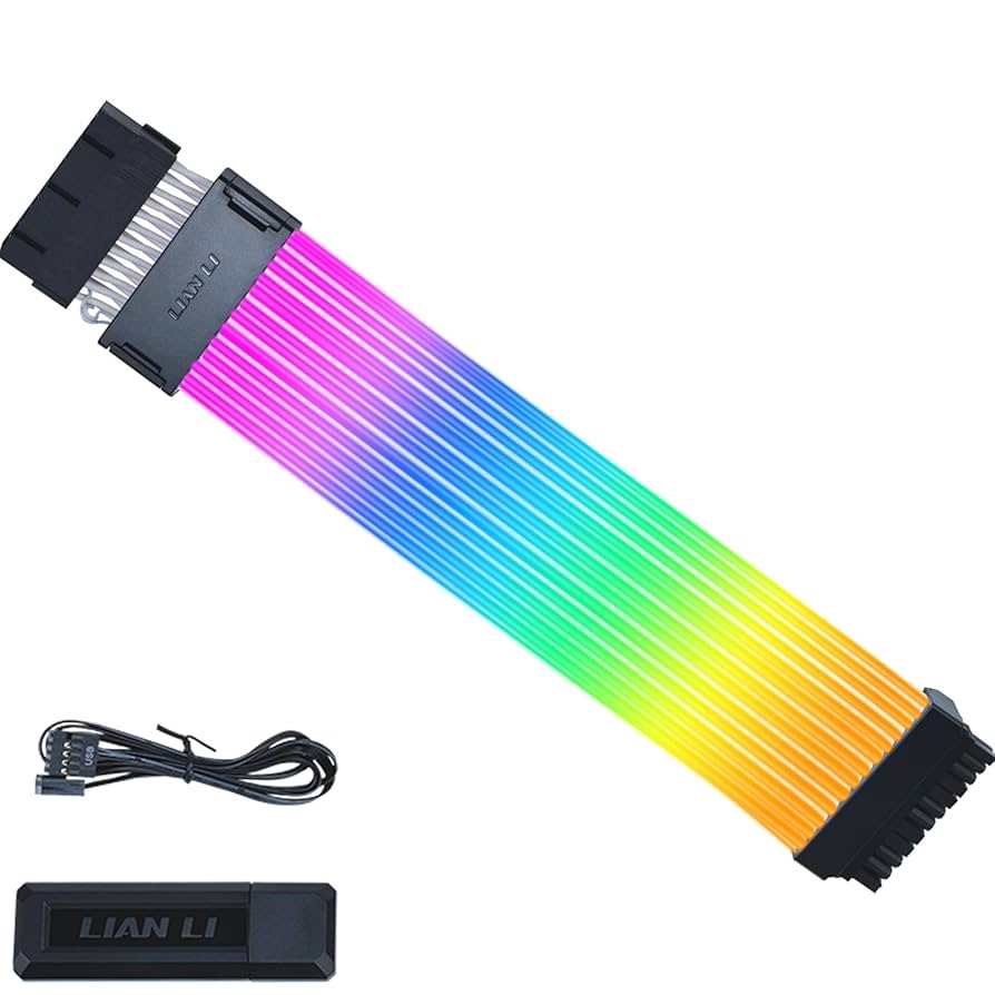 Lian Li Strimer Wireless 24P ARGB ケーブル Amazon.com: LIAN LI ADDRESSABLE RGB STRIMER Plus 24-PIN